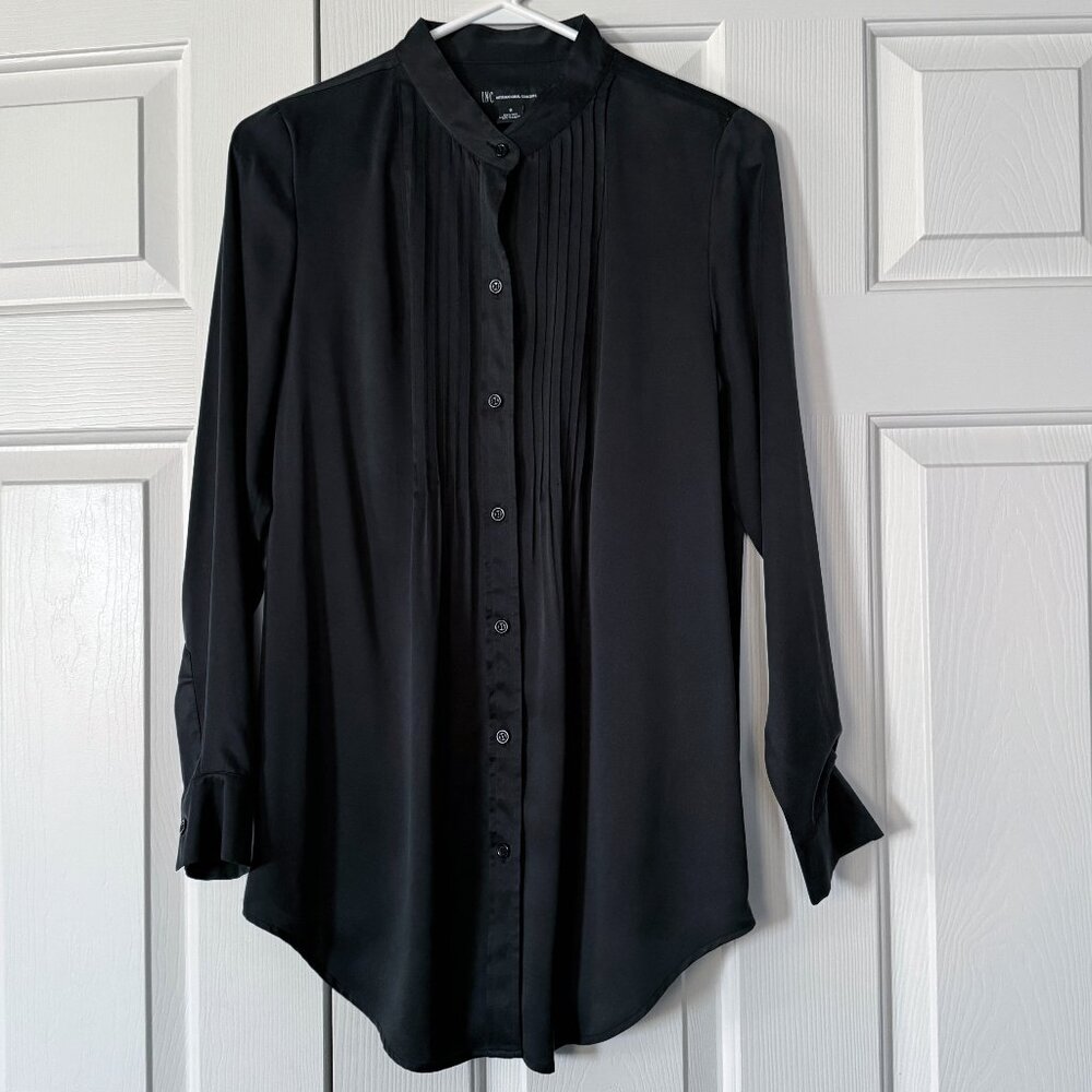 Elegant INC 100% Silk Women's Button Down Blouse Shirt Size 6